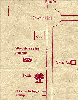 Map of our new location in Kathmandu, Nepal.